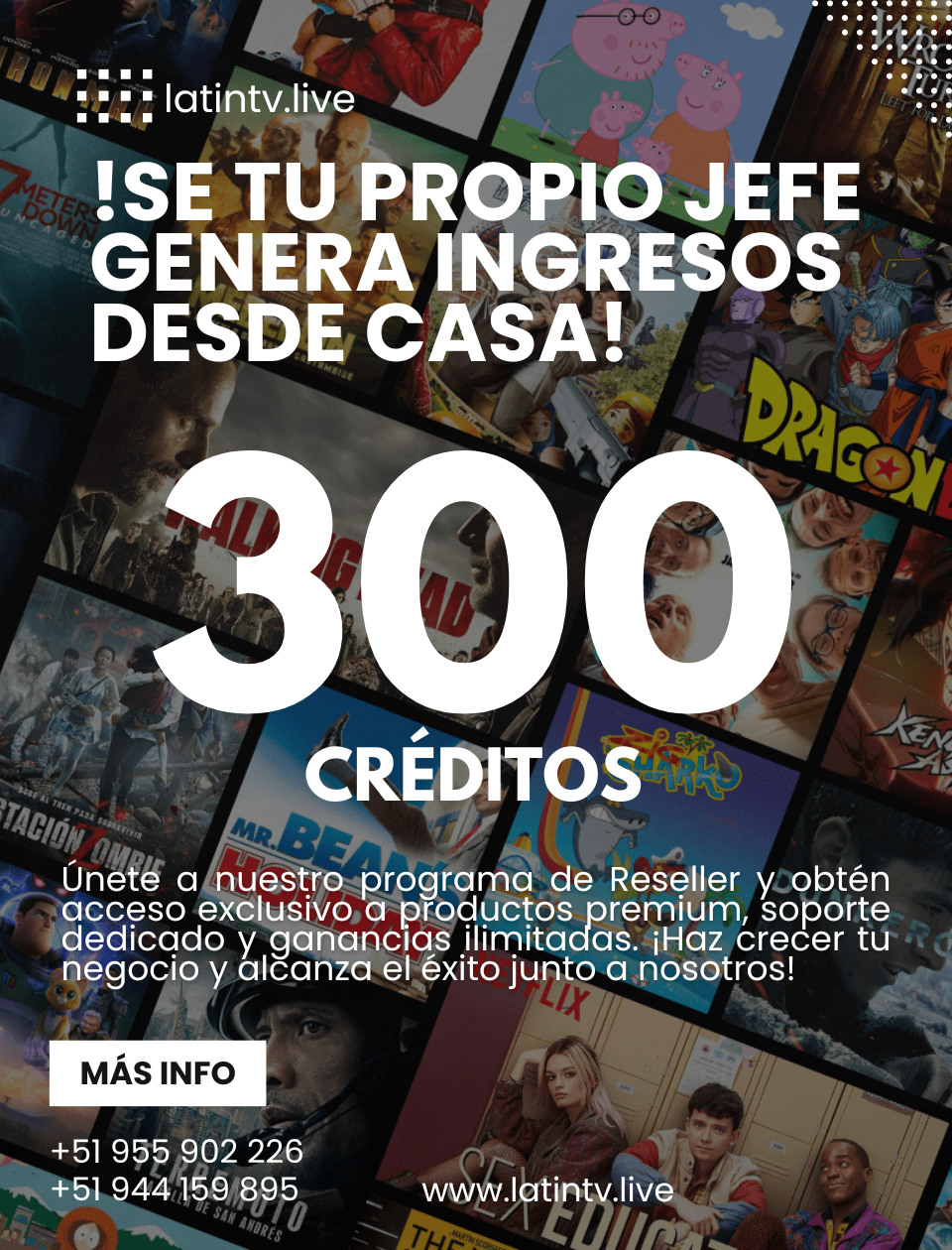 Plan Super Reseller 300 Créditos